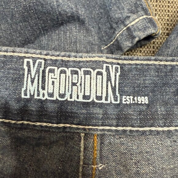 M. Gordon Mens Size W36 L30 Blue Slim Straight Denim Jeans - Picture 3 of 10